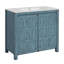 Meuble-lavabo bleu 36 po avec lavabo en céramique et rangement 36 po | Idée de cadeau