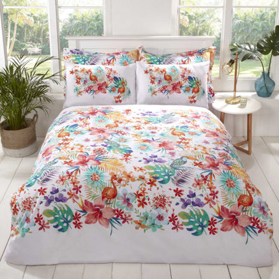 Korovia Polyester Floral Duvet Cover Set with Pillowcases