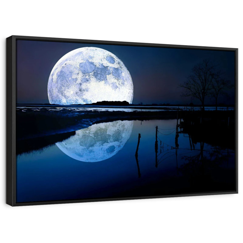 Impression sur toile Moon Reflection, H 9 po x l 13 po