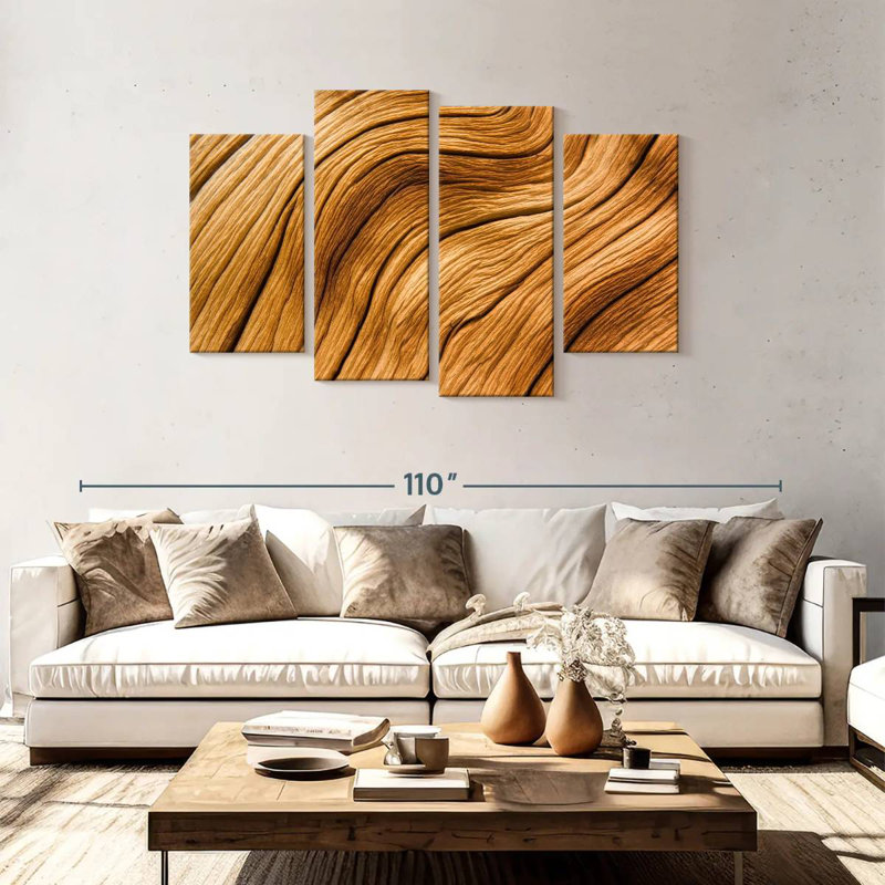 Avery Pine Tree Bark Abstract, 48" H x 75" W