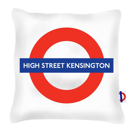 High Street Kensington Tube Station London Transport Cushion