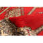 Tapis décoratif en laine de conception unique en laine rouge de 3 pi 1 po X 4 pi 11 po noué à la main New Age