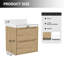Meuble-lavabo simple 24 po avec comptoir en quartz et dosseret