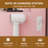 Vanity Desk with RGB Lights, Glass Top, Lighted Mirror and Built-in Hair Dryer Rack, All-in-One White Makeup Table with Drawers and Shelves-1204978336