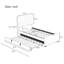 Lit plateforme tapissier simple en velours avec lit gigogne et tête de lit capitonnée à boutons ajustables, aucun sommier tapissier requis