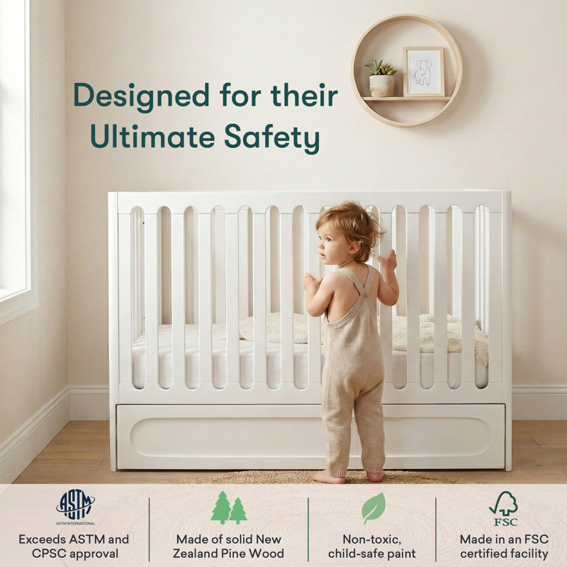 Lulla & Lulli Crib, White