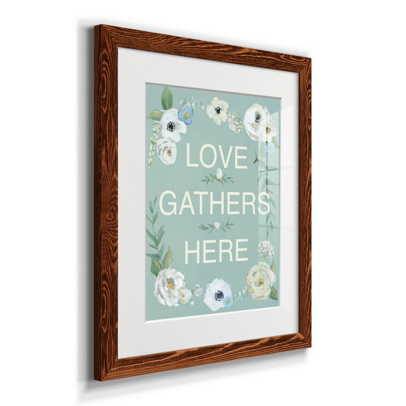Love Gathers - Cadre photo sur papier, H 20 po x l 17 po x P 1,5 po, Érable
