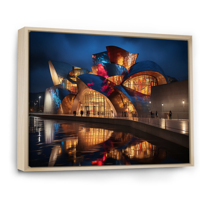 Espagne, musée Guggenheim, Bilbaoin IV sur toile, H 30 po x l 40 po x P 1,5 po, Cadre naturel flottant