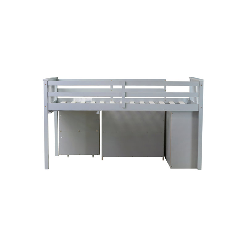 Loft Bed With Storage, Pull-Out Desk