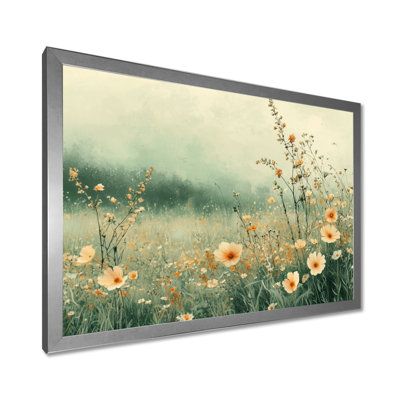 «Jabbaar Orange Country Wildflowers Dream», art mural fleurs sauvages