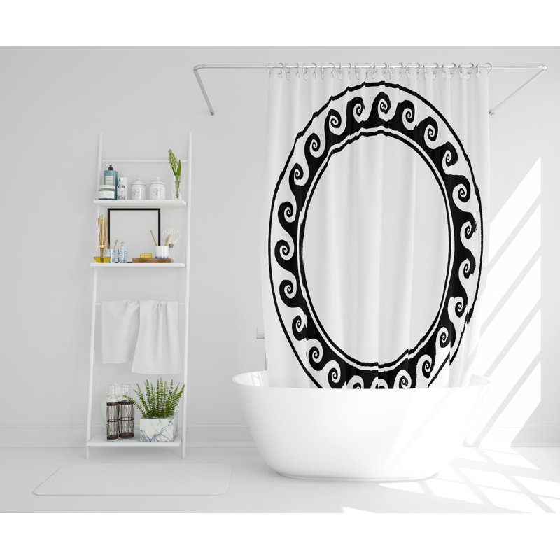 Styr Polyester Shower Curtain Set, 168cm H x 168cm W