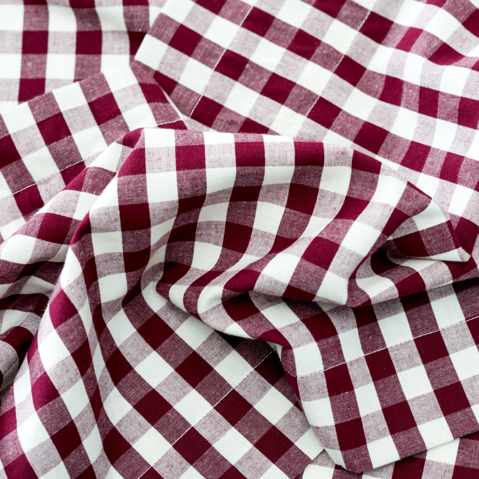 Alula Plaid Room Darkening Cotton Curtain Set, 50" W x 63" L, Burgundy