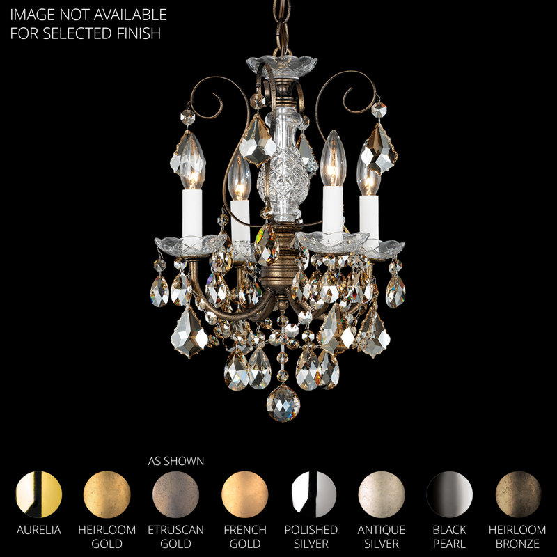 New Orleans 4 Light 12in x 16.5in Pendant in Polished Gold with Clear Heritage Handcut Crystals, Chinese (K9), French Gold