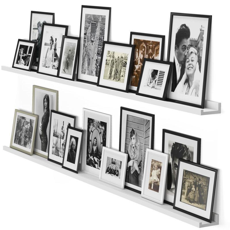 DENVER 2 Piece Floating Shelf, White