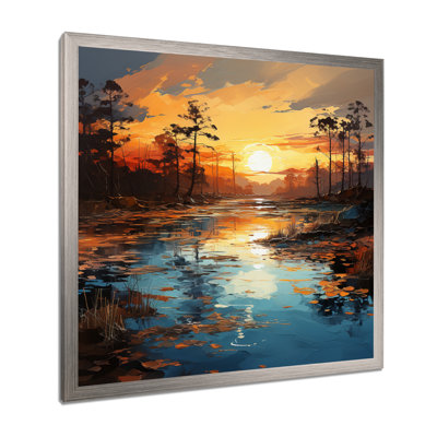 Par le lac Sunrise Reflections 2 - lac, art mural