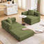 Lit convertible en velours côtelé sans assemblage, canapé-lit modulaire à structure fixe avec accoudoirs amovibles pour les pièces compactes-129606157