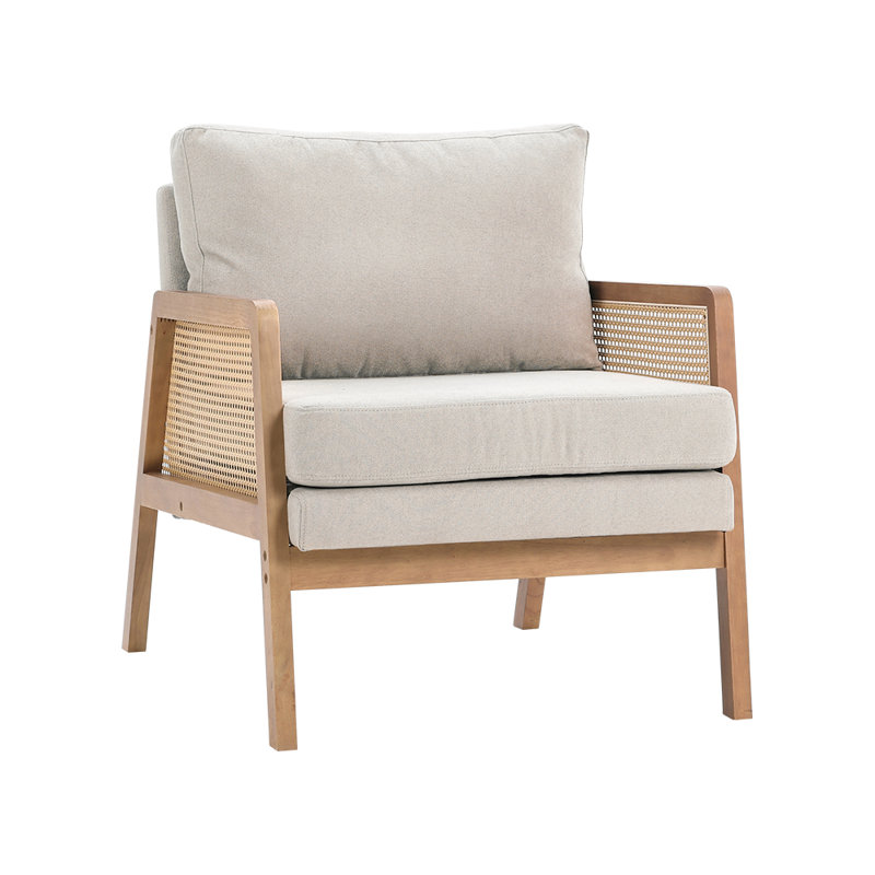 Calvino Upholstered Armchair, Beige