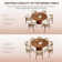 Space-Saving Round Solid Wood Dining Table For Kitchen Restaurant Breakfast Office Gullu Mid-century/Farmhouse Style