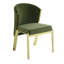 Ensemble de 2 chaises de salle à manger Maycol, 23 po, acier doré miroir-1850168292