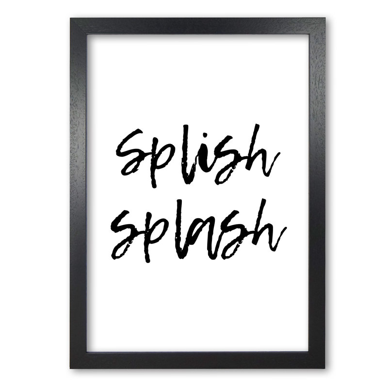 Splish Splash - Print, 30 cm H x 21 cm W x 5 cm D, Black Grain Frame