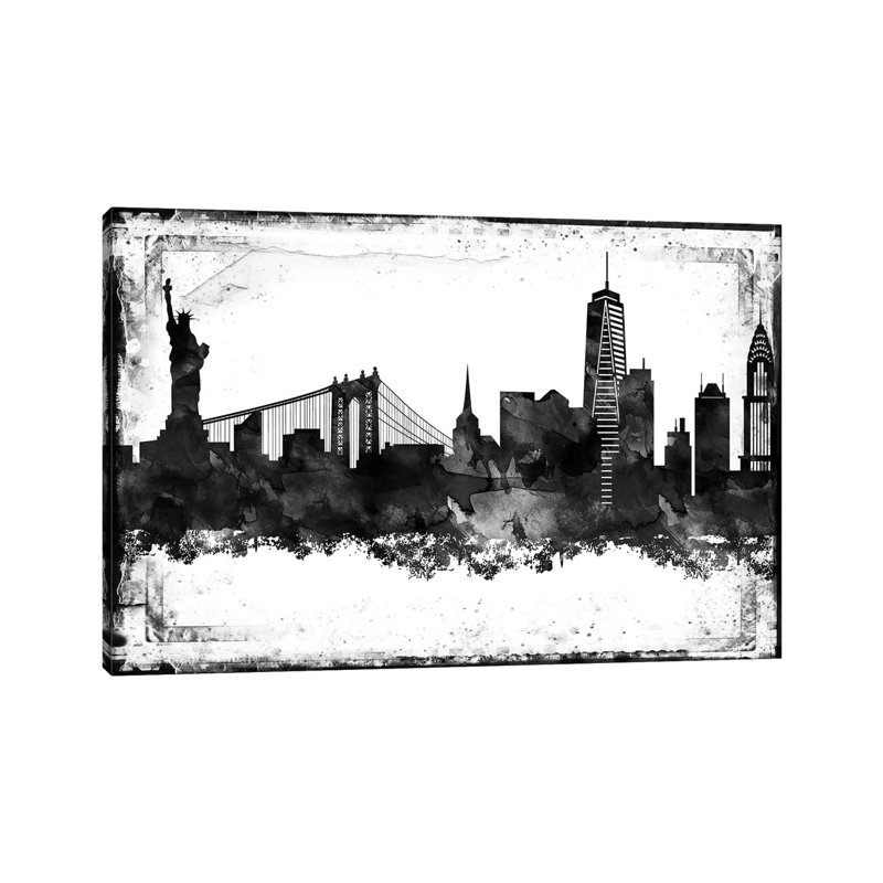 New York Skylines - Print on Canvas, Wrapped Canvas, 66.04 cm H x 45.72 cm W x 3.175 cm D