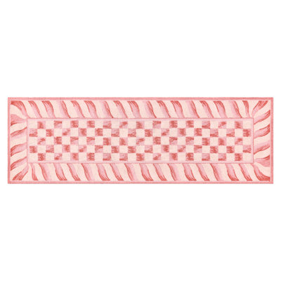 Rosy Check 2'6" X 8' Rug