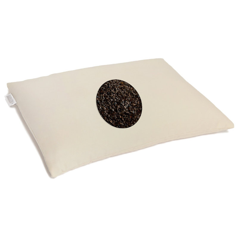 Standard Size Off-White Organic Buckwheat Hull Pillow