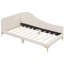 Lit de jour simple beige avec tête de lit et accoudoirs - Élégant pied de support polyvalent, pratique et confortable-1462470718