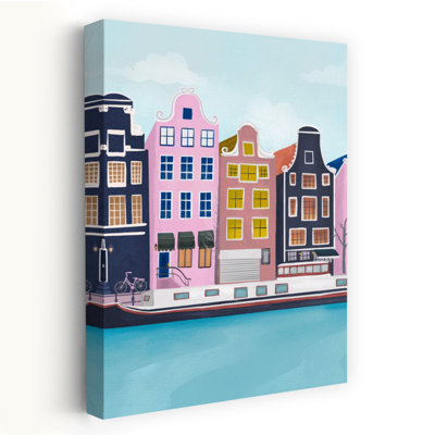 Affiche murale abstraite d'architecture d'Amsterdam