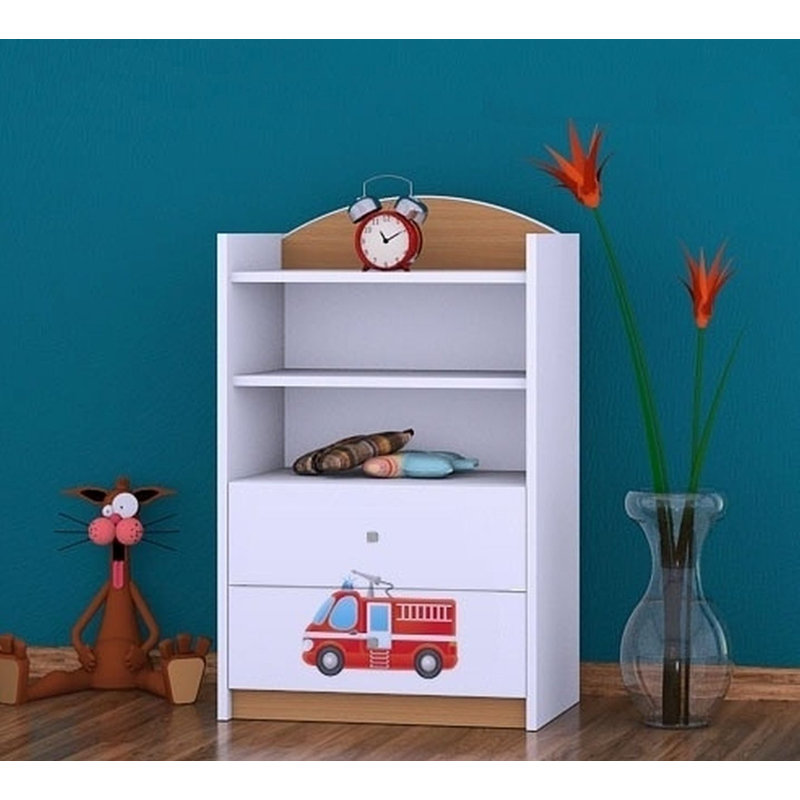 Lena 96cm H X 60cm W Transportation Kids Cube, Natural