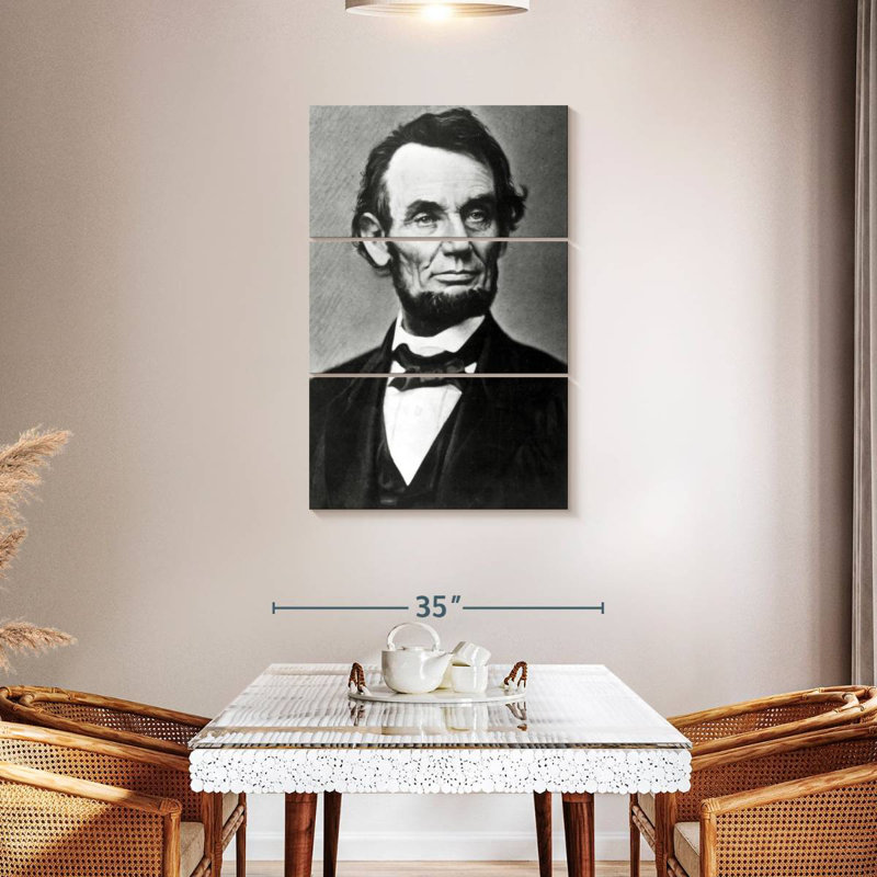 Keiri Monochrome Abraham Lincoln, 57" H x 36" W