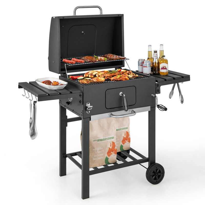 Dakota Fields Bridy 128cm W Charcoal Grill