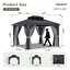 Pavillon de jardin à toit rigide de 12 pi x 10 pi Aoxun avec système de drainage-126521970