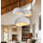 Jimyah 1- Light White Polystyrene Unique/Statement Modern Pendant-1285587892