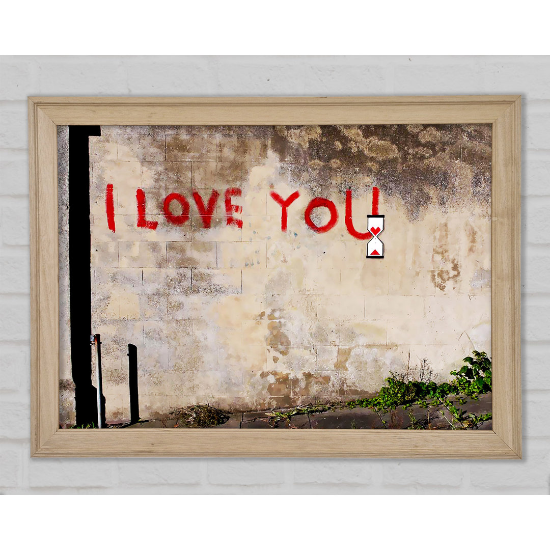 I Love You Timer - Einzelner Bilderrahmen Typografie