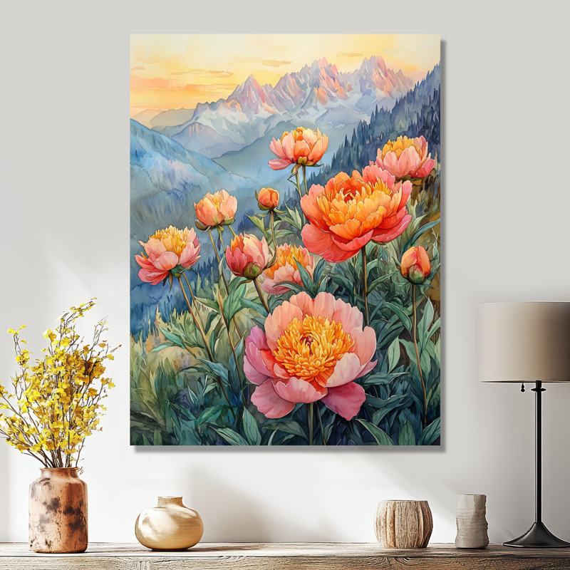 Ketcham - Floral Wall Art Prints, Toile tendue, Ne s’applique pas, H 20 po x l 12 po
