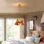 Luminaire suspendu en vitrail à fleurs sauvages 2 lumières 15,7 po Queensbury, cadre en fer bronze, 2 ampoules incluses