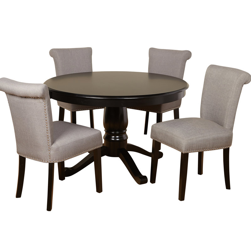 Ozias 4 - Person Pedestal Dining Set, Gray