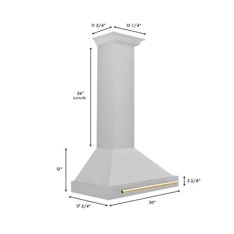 ZLINE 30" Autograph Edition Fingerprint Resistant Stainless Steel Range Hood with Fingerprint Resistant Stainless Steel Shell