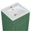 Meuble-lavabo de 20 po avec lavabo, meuble-lavabo avec tablette de porte et tablette réglable, vert-270533309