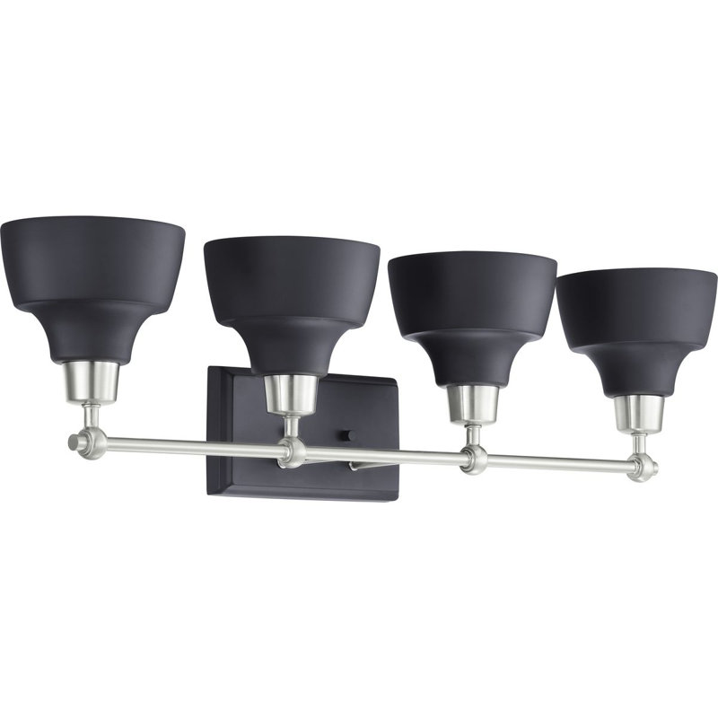 Mable 4 - Light Dimmable Vanity Light, Black, Brushed Nickel