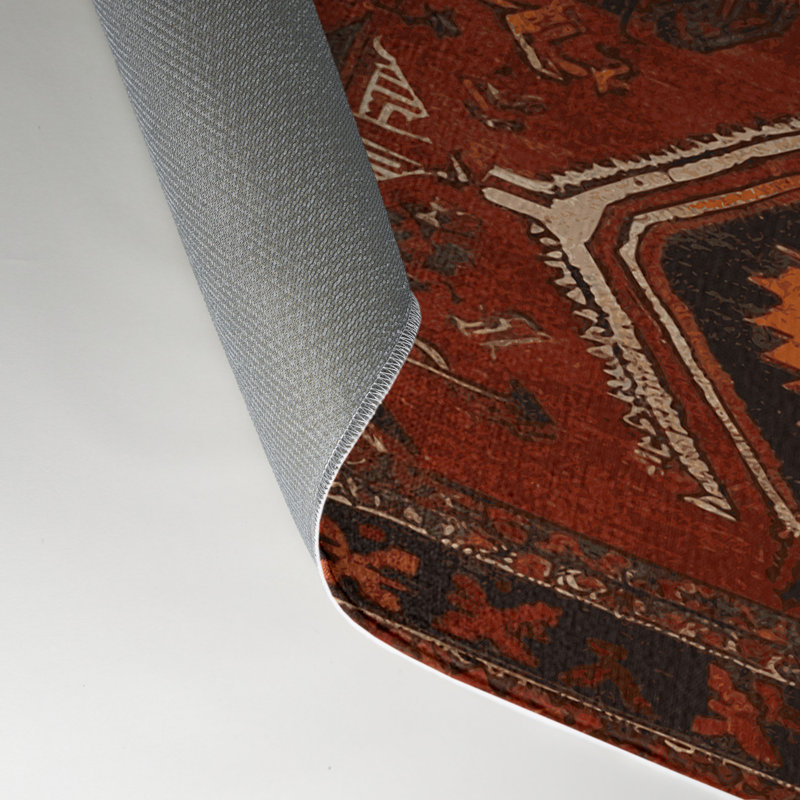 Tapis turc intérieur et extérieur brun, Rectangulaire 3 pi x 5 pi