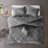 Luxurious Velvet Bedding Sets, Grey Polyester, Modern Home Comfort