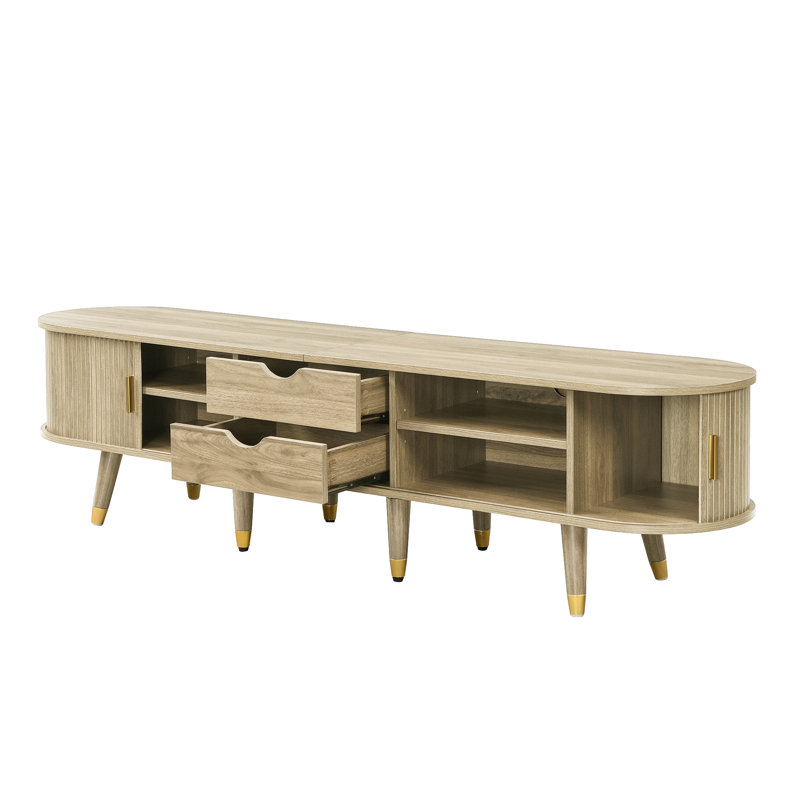 TV Stand for TVs up to 75", Oak Wood