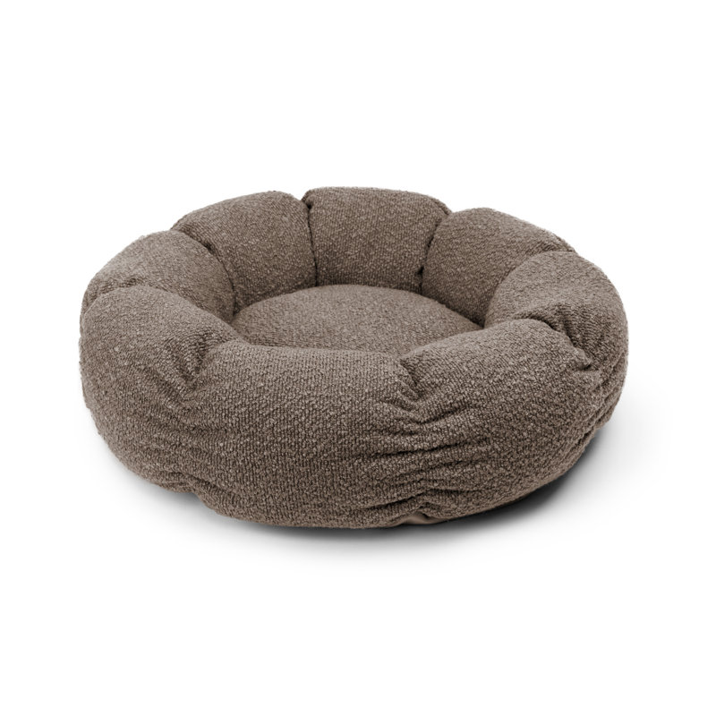 Lit rond avec coussin de siège amovible, Brun, H 3 po x l 21 po x P 21 po
