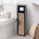 Armoire de rangement compacte pour papier hygiénique avec distributeur, pouvant contenir jusqu'à 6 rouleaux, noir et brun - Collection Bergen