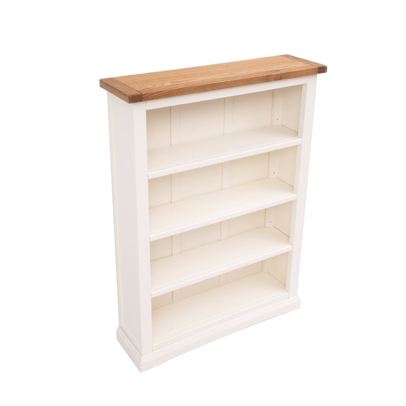Ireland 90cm H x 70cm W Standard Bookcase, (4 Shelves) 120cm. H x 89cm. W x 25cm. D, Light Wood