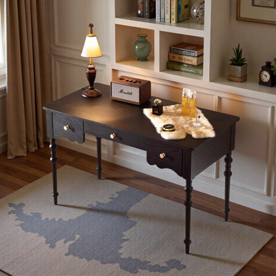 French-style Exquisite Black Desk 47.24 inches