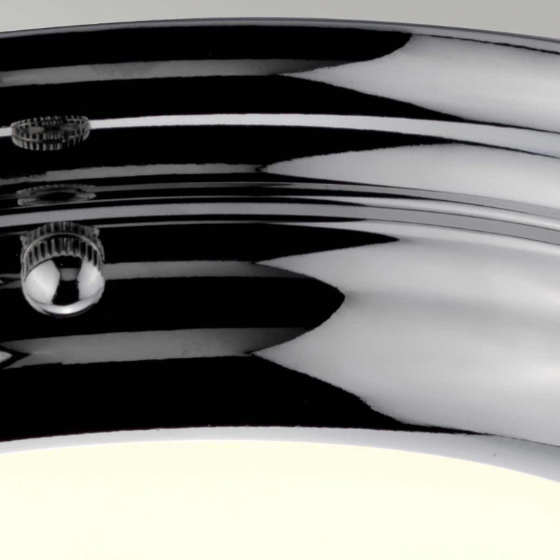Orrwell Glass LED Flush Mount, Polished Chrome