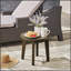 Table d'appoint d'extérieur durable en bois d'acacia résistante aux intempéries, pour les patios et les terrasses-270910360